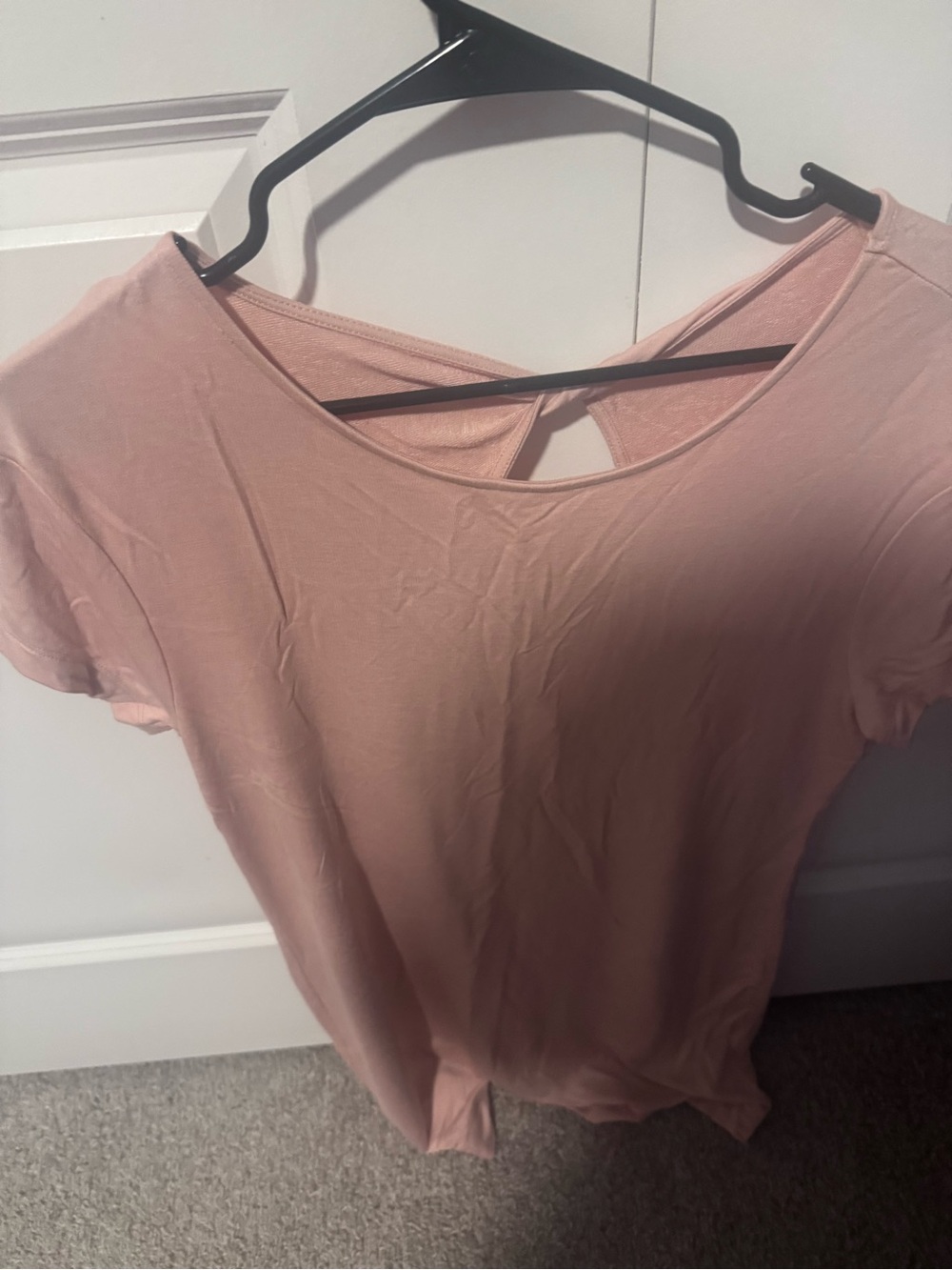 LOFT Backless Short Sleeve Top - Light Pink